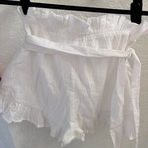 Lovers + Friends Womens Ruffled Paperbag Shorts